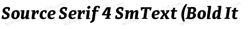 Source Serif 4 SmText (Bold Italic)字体转换